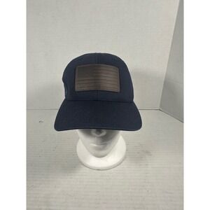 Magpul Industries Navy Blue Trucker Hat American Flag Leather Patch Snapback Cap